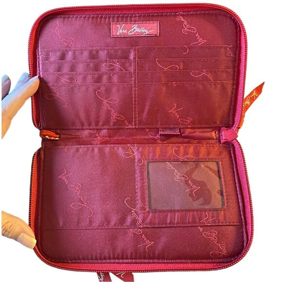 Vera Bradley Crossbody Purse With Matching Zippy Wristlet Wallet - Picture 9 of 11